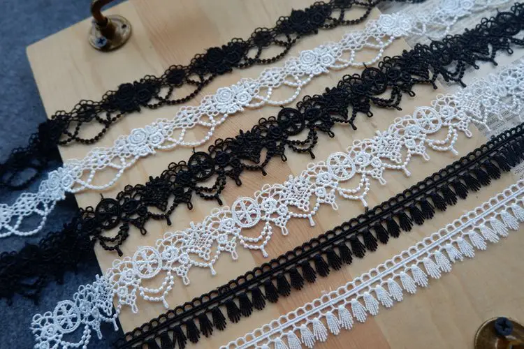 

2021 10 Yards Wholesale Price! Small Width Polyester Water Soluble Lace Trim Water Soluble Lace Trimming