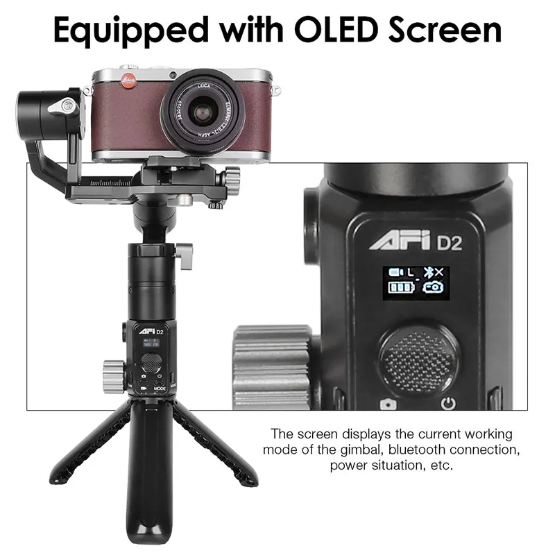 AFI D2 3-осевой ручной шарнирный стабилизатор для беззеркальной камеры