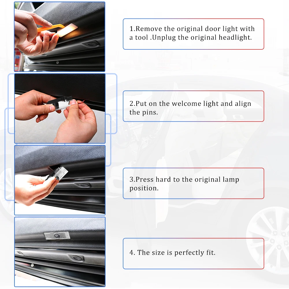 2 шт. светодиодные лампы для автомобильных дверей | Автомобили и мотоциклы