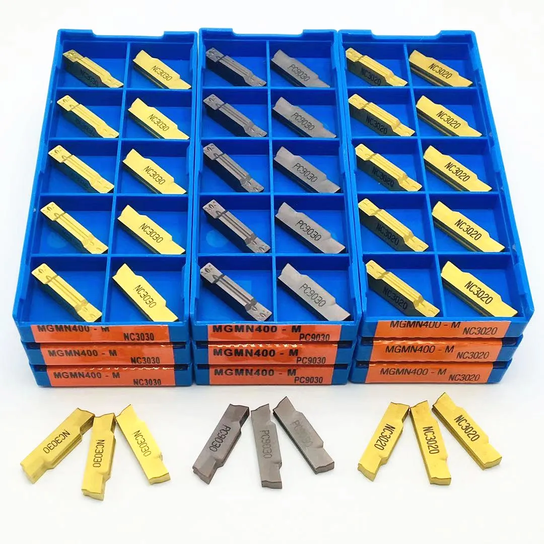 Details about   10pcs MGMN300-M Golden Carbide Inserts Blades Lathe Turning Grooving Tool USA 