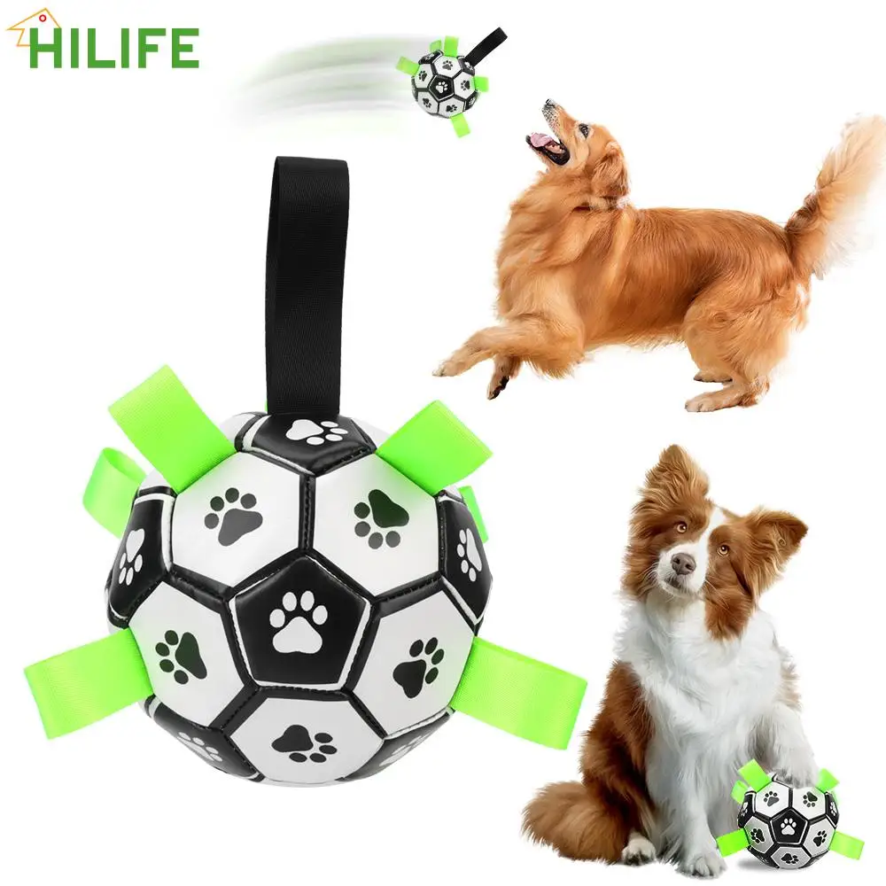 

Интерактивные футбольные игрушки для питомцев, жевательные мячи для собак, аксессуары для питомцев, уличный тренировочный футбольный мяч д...