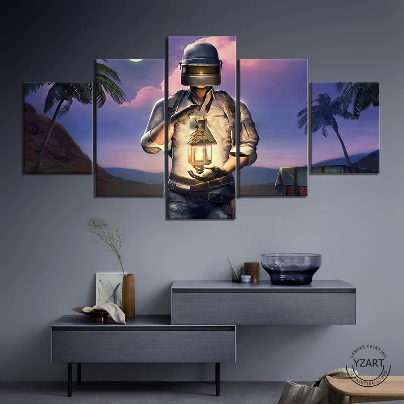 

PUBG Game Poster Artwork Canvas Wall Art Painting for Living Room Wall Decor