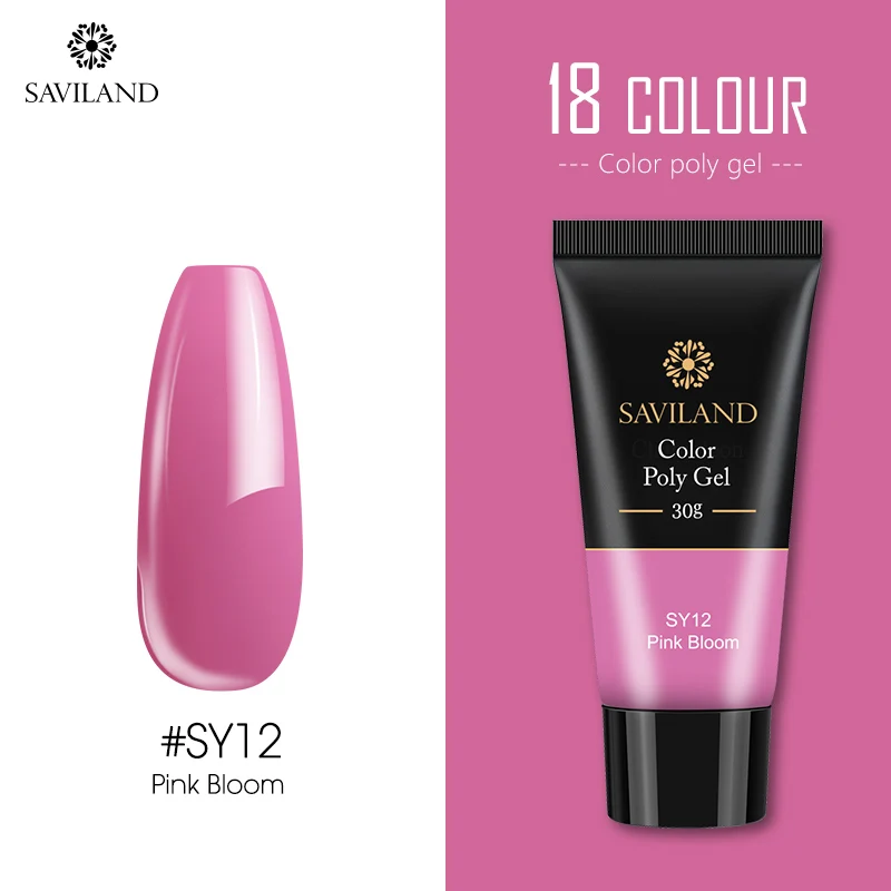 30ml SY12 SAVILAND цветной полигель для наращивания пальцев 24 Цвета УФ-гель для быстрого наращивания 30 г/15 г полигель-лак для ногтей Твердый Гель-лак для ногтей - Цвет: 30ml SY12