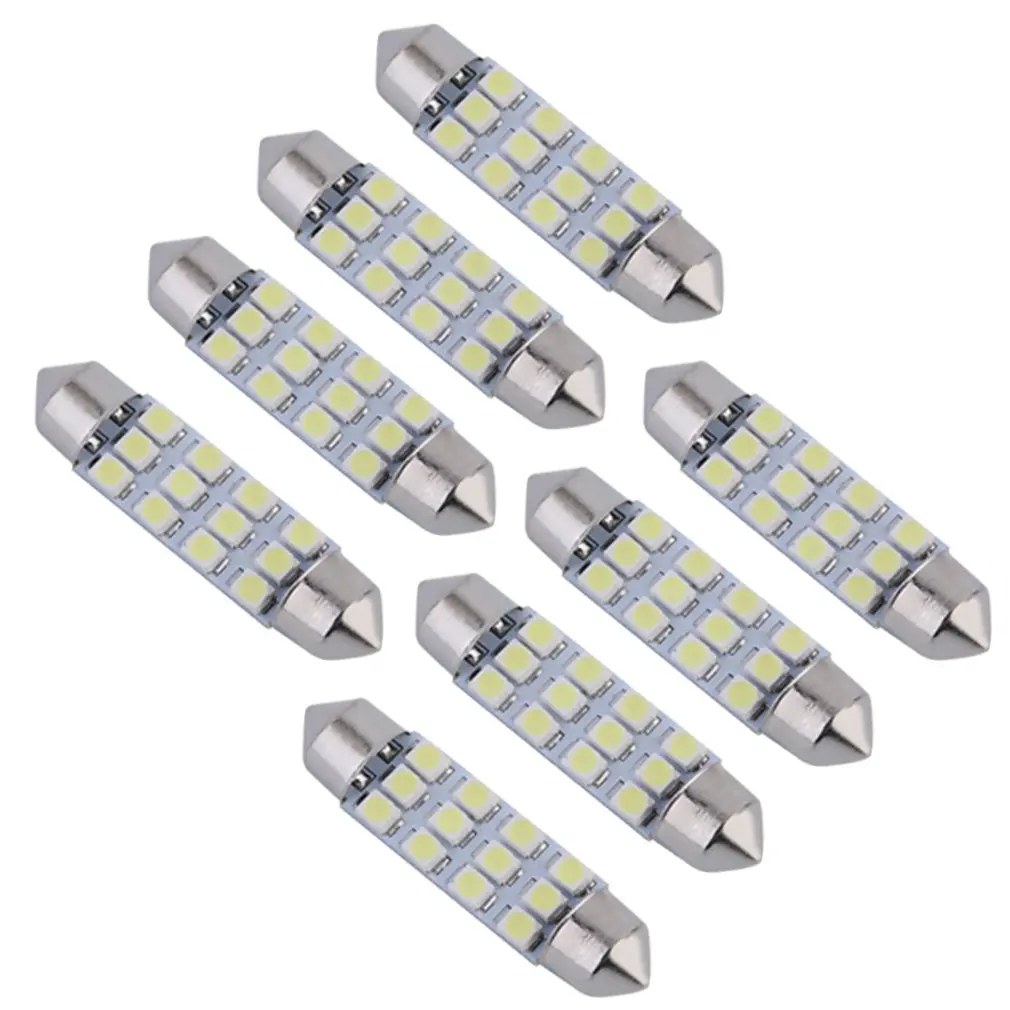 

White Dome Map Lamp 42MM 12SMD 3528 Festoon LED Bulbs Car Interior light