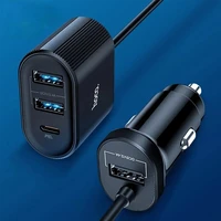 z35 48w 4 port usb c pd car charger 3usb 1usb c qc3 0 pd18w charging adapter for iphone 12 pro max samsung galaxy note s20