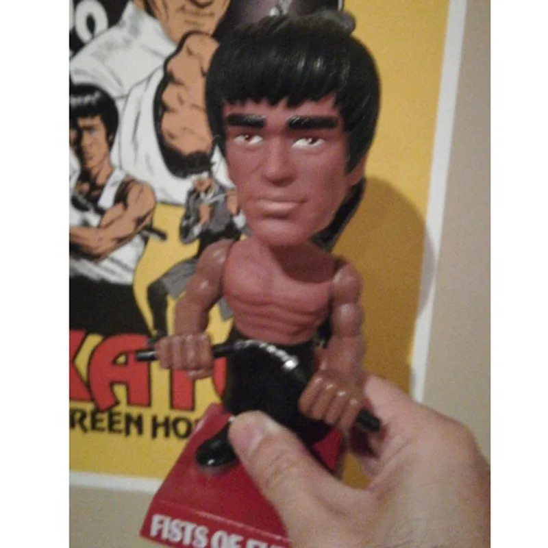 Новый 18 см путь ярости Брюс Ли Необычное Воблер с качающейся головой ПВХ Фигурки