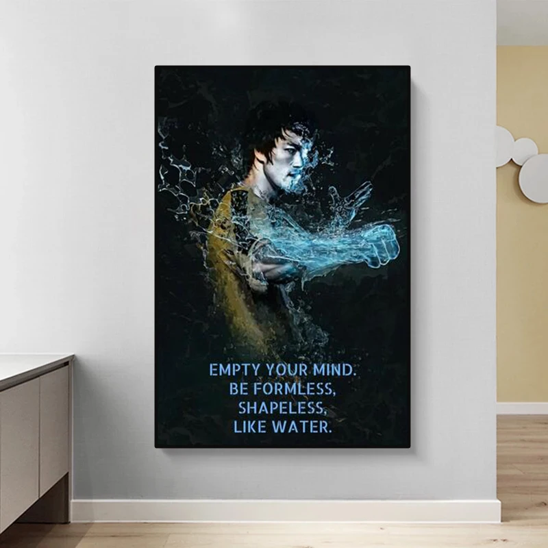 Картины и постеры на холсте с художественным рисунком Брюса Ли от китайского