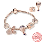 Браслет женский из серебра 925 пробы с блестящими камнями