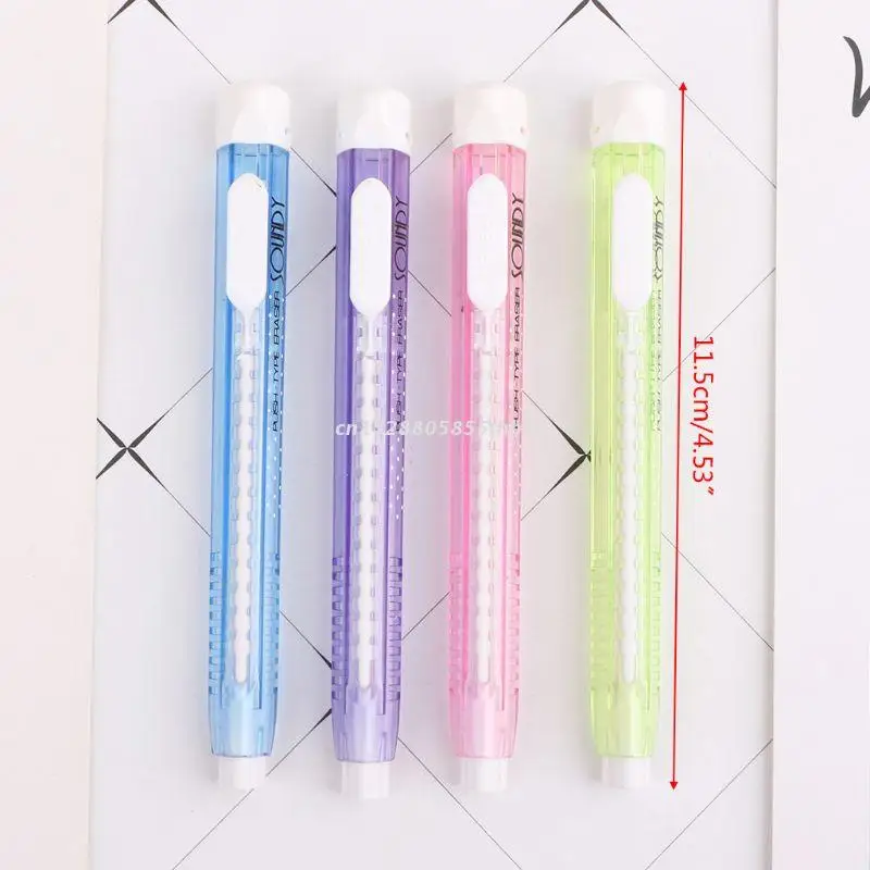 

Creative Mechanical Pen Shape Eraser Rubber Retractable Stationery School Supplies Student Kids Gift Toy