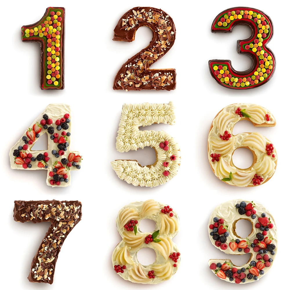

3D 7Inch Large Number Cake Pan Nonstick Silicone Baking Pans for Wedding Birthday Anniversary Cakes