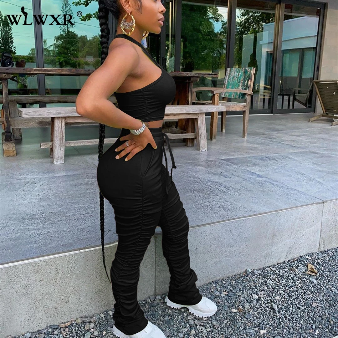 Женский спортивный костюм WLWXR летний повседневный комплект из двух предметов