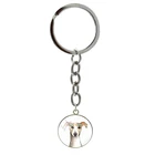 Классический брелок для ключей с изображением животных из мультфильма собаки 20 мм стеклянные кабошоны аксессуары кольца для ключей ювелирные изделия для помолвки с супругом