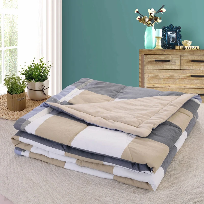 Washed Cotton Summer Quilt Air Conditioner Double Bed Skin-Friendly Suitable For Adults And Children | Дом и сад