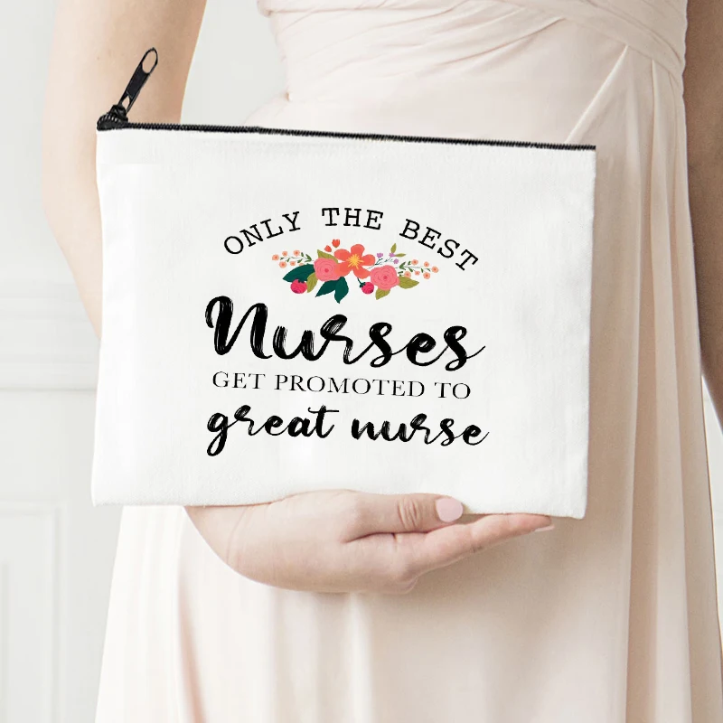 

Nurses Proposal Makeup Bag Cute Organizer Bag Pouchs Flower Cosmetic Bags Bridal Party Gift Portable Storage Handbags