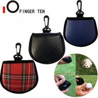 new golf ball washer cleaner pouch bag clip hook belt valuables balls blue black colors men women kids pu leather drop shipping