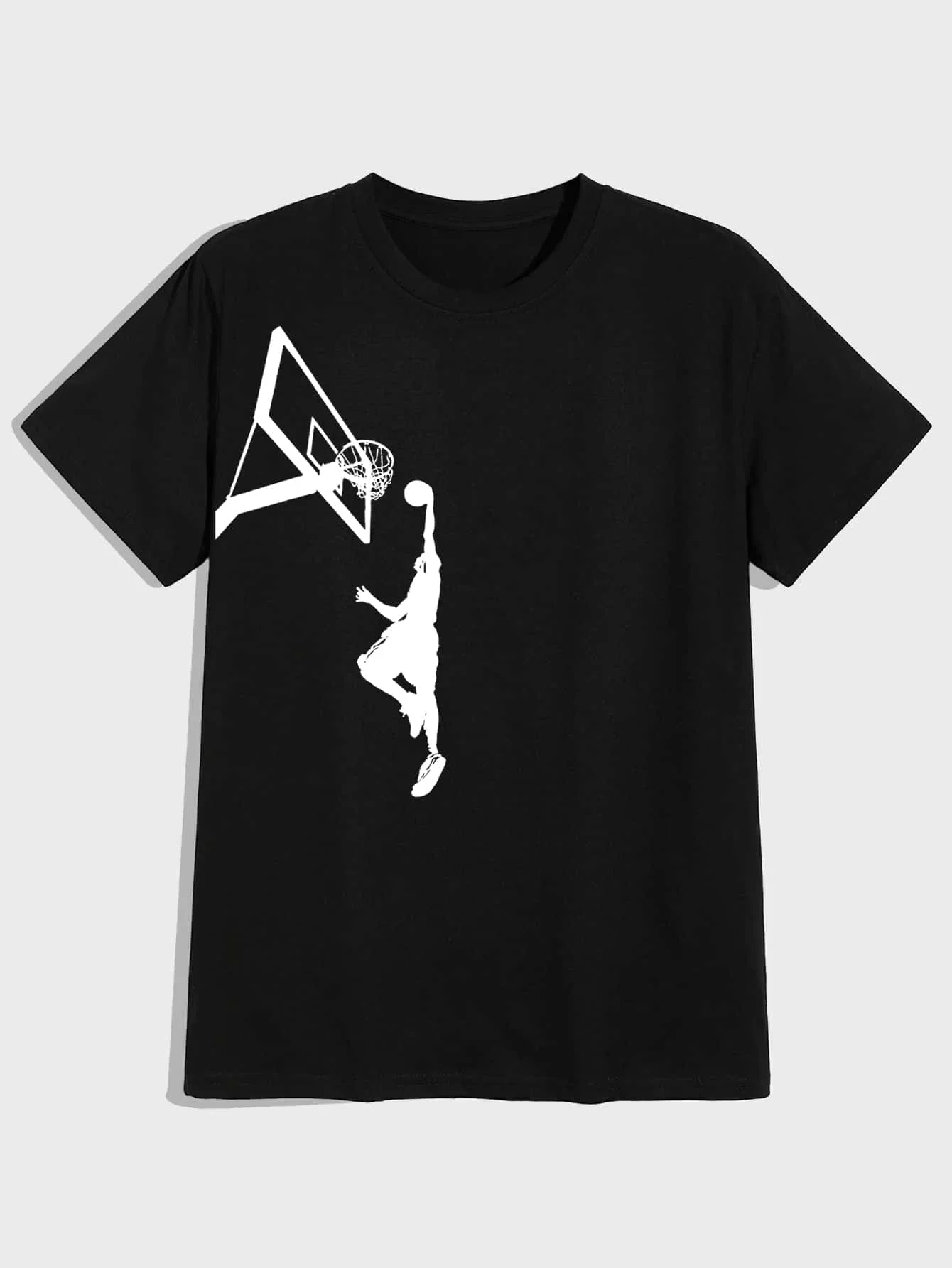 

Мужская баскетбольная фигурка в американском уличном стиле, модная повседневная спортивная футболка оверсайз, удобная тренировочная футб...