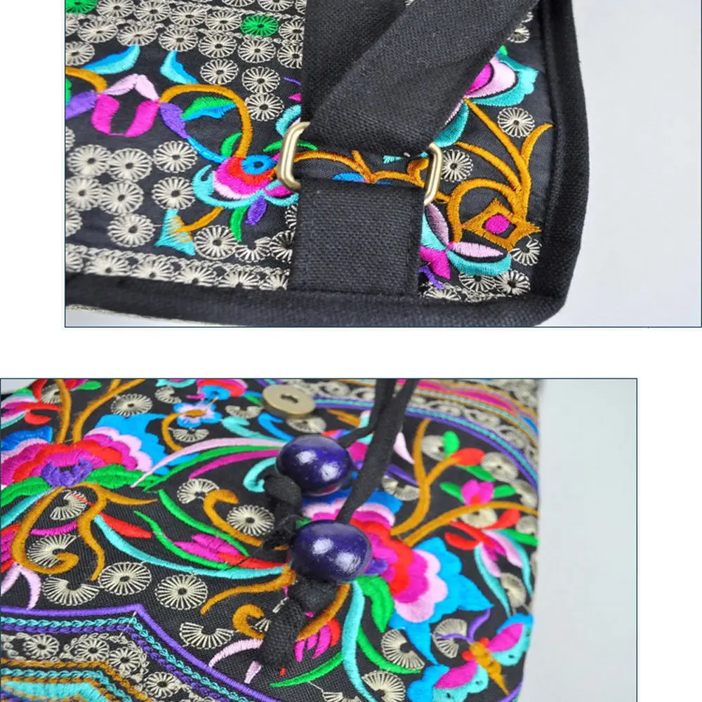 Женский многоцветный рюкзак с вышивкой пиона в этническом стиле женская модная