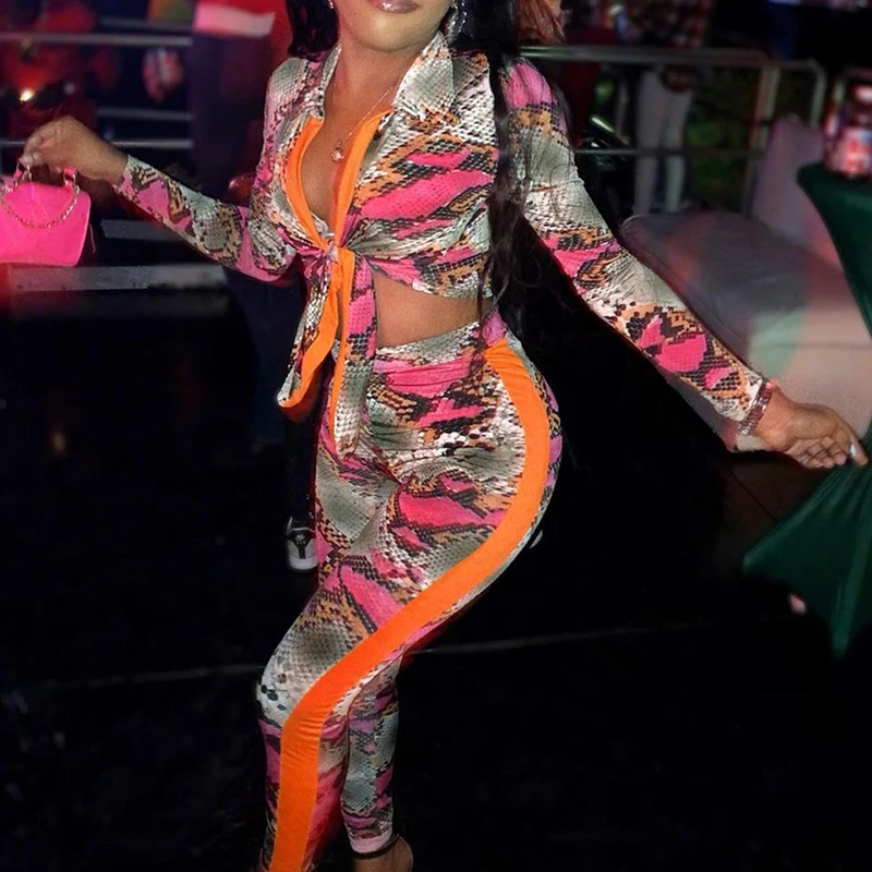 Модный повседневный укороченный топ с длинными рукавами и принтом сбоку в