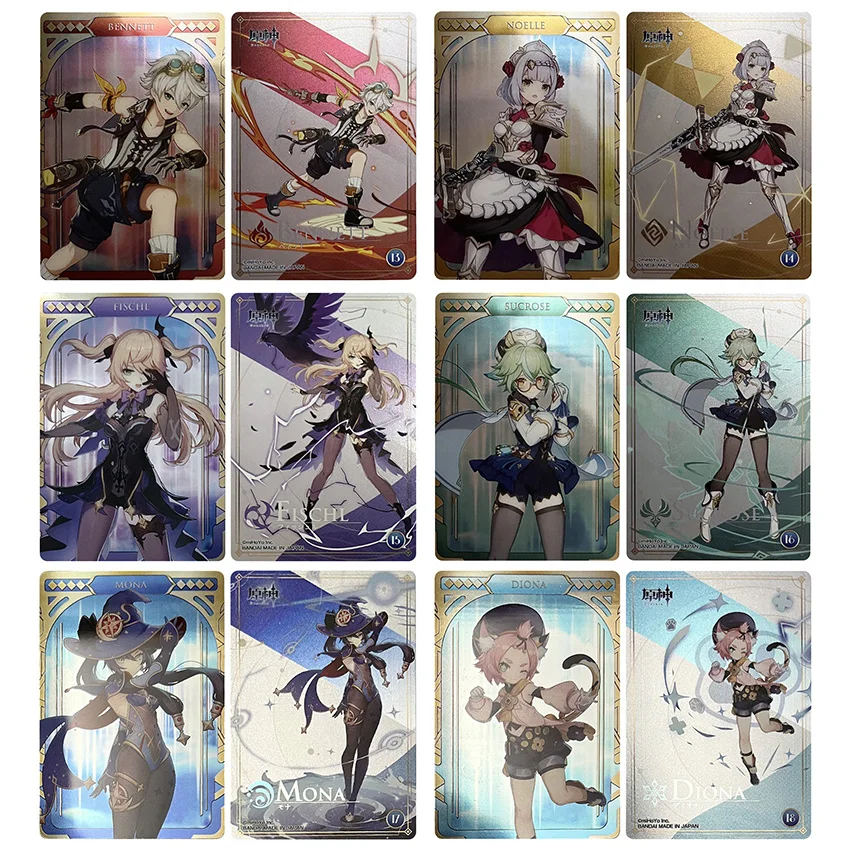 Genshin Impact Xiao Xiangling Paimon Dainsleif карточные Стикеры для косплея аниме аксессуары