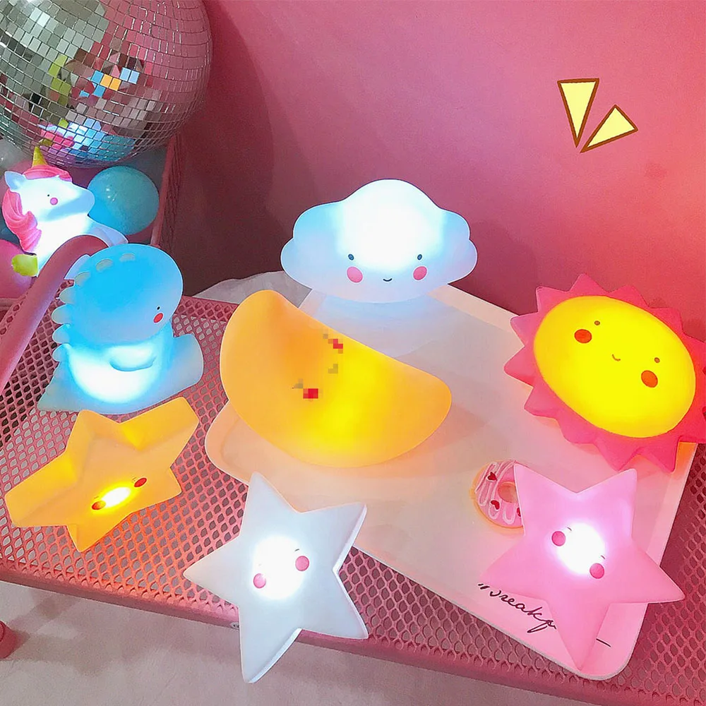 Светодиодный ночник для детей детские солнце и луна звезда переключатель