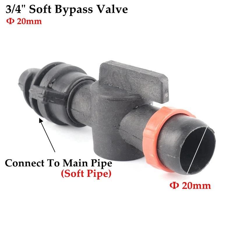 3/4 &quot20 мм тонкий-мягкий спрей лента соединители клапан микро орошения воды Лента