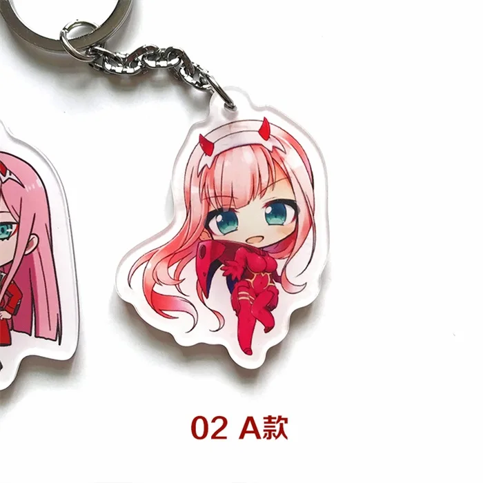 Аниме DARLING in the FRANXX 02 HIRO ZERO два брелка для косплея акриловая фигурка брелок
