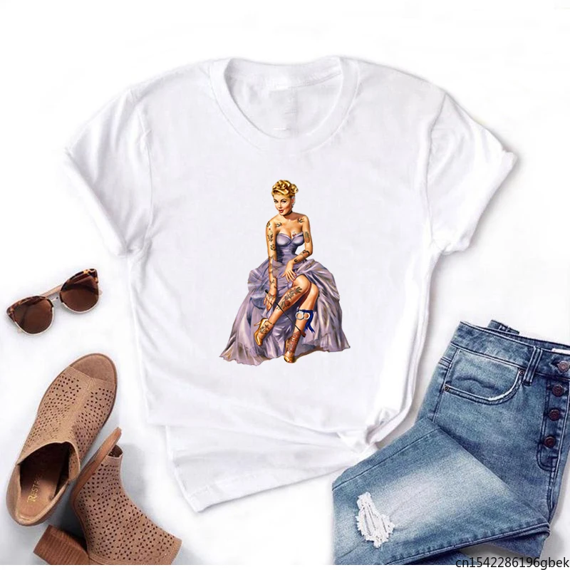 

Beautiful Woman In Wedding Dress T-shirts for Female Casual Harajuku Round Neck Funny Loose Tops Plus Size M-5XL Short Sleeve