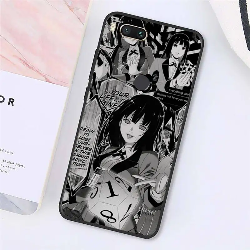 

Crazy Excitement Manga Kakegurui Phone Case For Xiaomi Redmi note 7 8 9 t k30 max3 9 s 10 pro lite Luxury brand shell