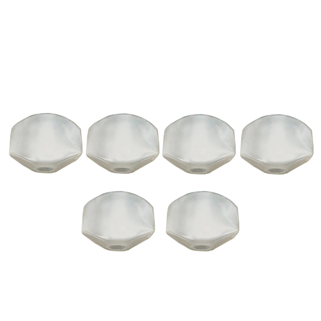 

Tooyful 6 Pieces Plastic Acoustic Guitar Tuning Pegs Keys Buttons Caps Handle Knobs White Guitar Replacement Parts