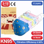 Симпатичная FFP2mask Детские маски FPP2 Детские бриллианты 4 Слоя Рыбы Корейская KN95 маска FFP2 Homologada Infantil детская маска FFPP2