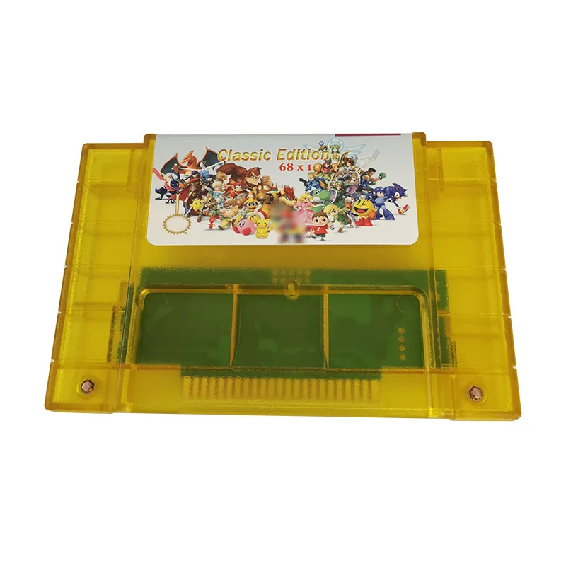 

68 in Super NES Classic Game Cartridge With Box US Version English Language