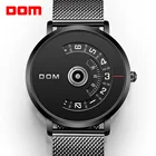 Мужские кварцевые часы DOM, повседневные кварцевые часы с сетчатым ремешком из стали, M-1303