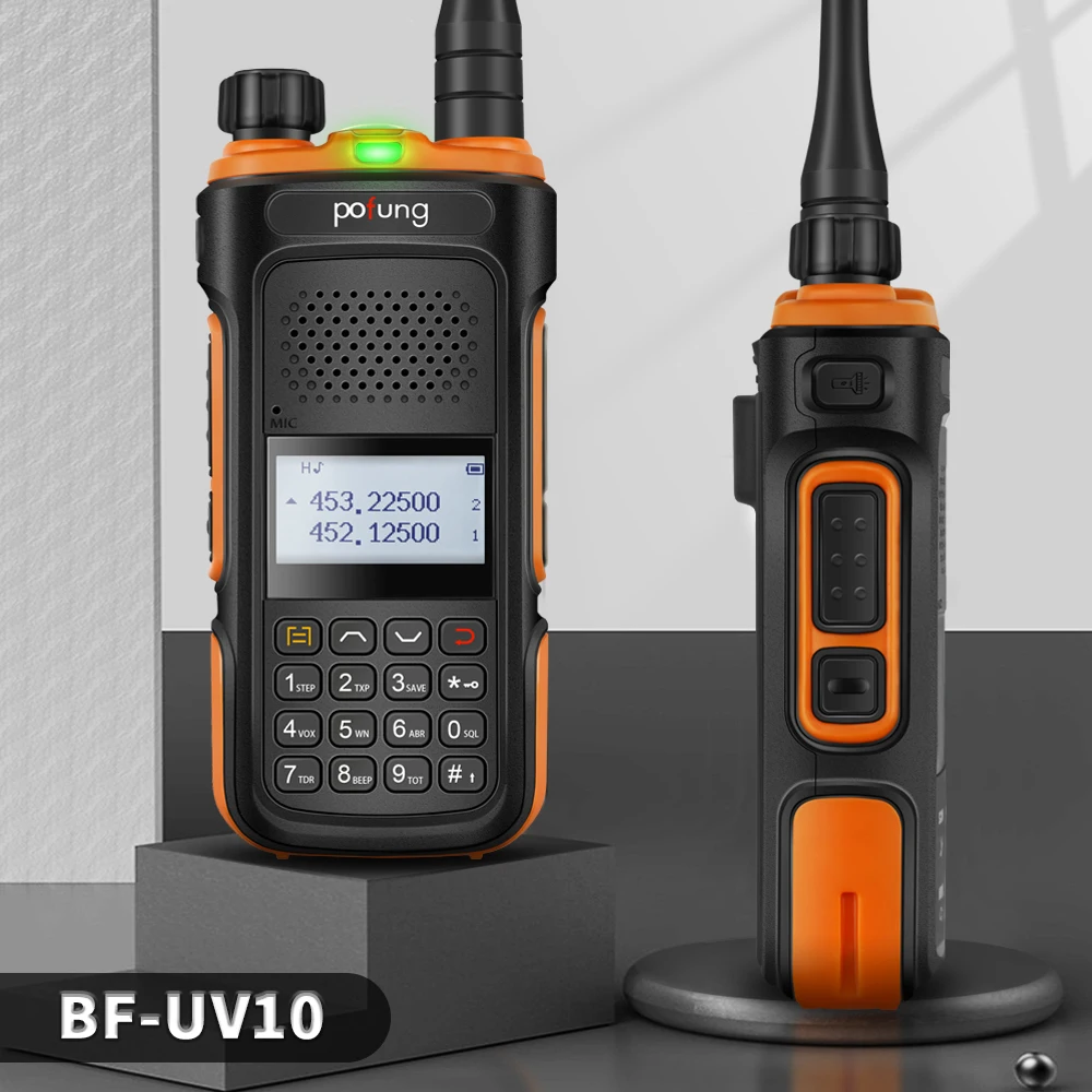 1/2pcs Baofeng Walkie Talkie Set BF-UV10 Portable VHF UHF 5W 128 Channels Built-in VOX 2 Way Ham CB Radio for Hotel Hunting New | Мобильные