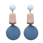 Геометрические Модные Акриловые массивные серьги-капли для женщин и девушек, уксусная круглая искусственная кожа 2020, Свадебный летний подарок