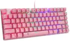 Механическая игровая клавиатура HUO JI Z-88, с RGB-подсветкой, 81 клавиша, с защитой от ореолов, для Mac, ПК, белая, розовая, Черная