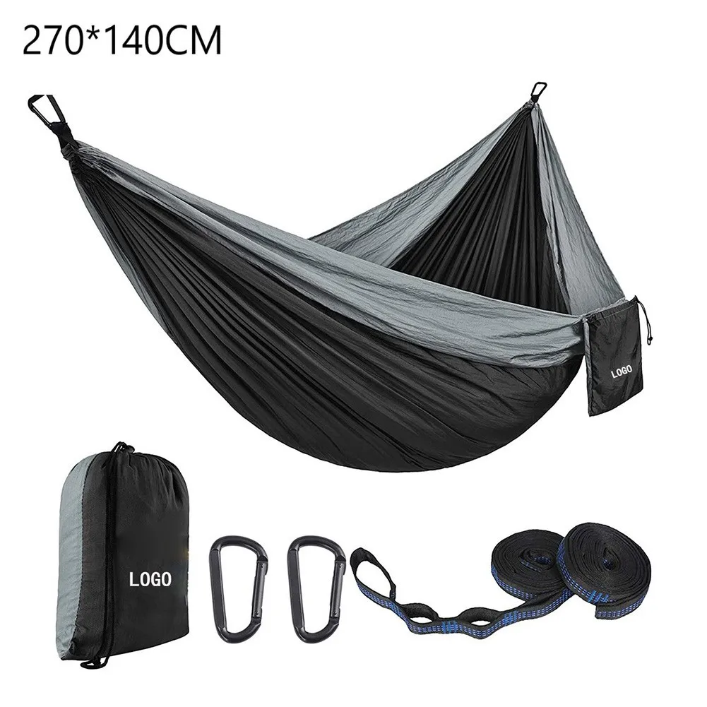 

Camping Hammock Double Single Lightweight Hammock With Hanging Ropes Portable Outdoor Sleeping Swing Survival Travel Accessories
