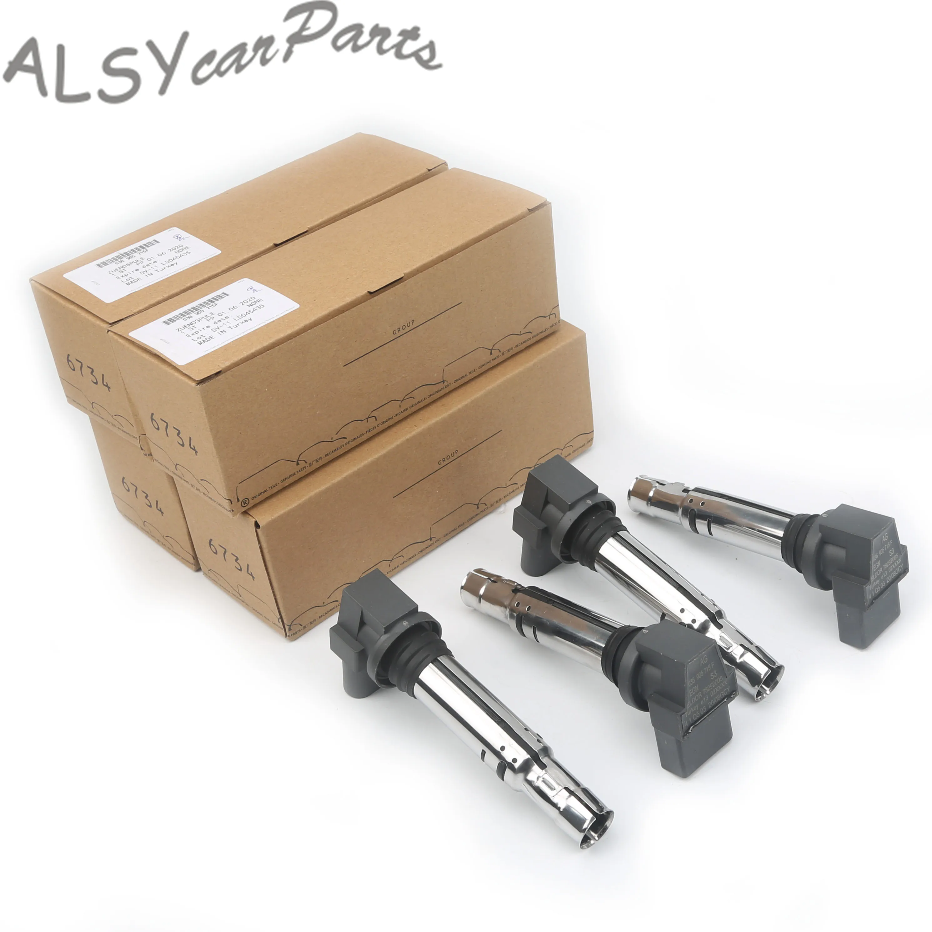 Новые 4 шт. зажигания системы катушки 036 905 715 F для VW Audi A1 A3 Golf Jetta Passat EOS 1.4TSI 1.6FSI IC03101 UF