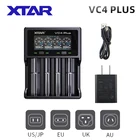 Быстрое зарядное устройство XTAR 18650 VC4 PLUS, быстрое зарядное устройство с ЖК-дисплеем, зарядное устройство QC3.0, аккумуляторная батарея 21700 20700, зарядное устройство 18650
