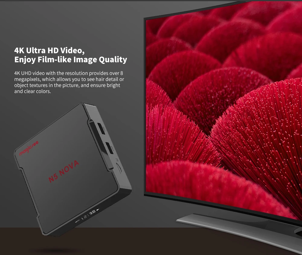 MAGICSEE N5 NOVA tv Box 2,4G голосовой пульт с воздушной мышью Android 9,0 4 Гб ОЗУ 32 ГБ/64 Гб ПЗУ двухдиапазонный WiFi BT4.0 4K телеприставка