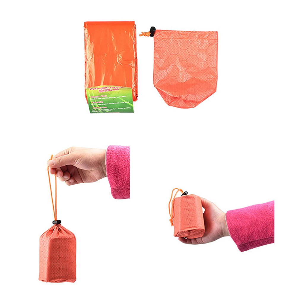 Наружный аварийный спальный мешок с сумкой для хранения сохраняет тепло