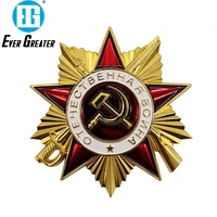 3d metal soviet metal sticker car rear window emblem sticker decals trim front hood grill badge patriotic war medal