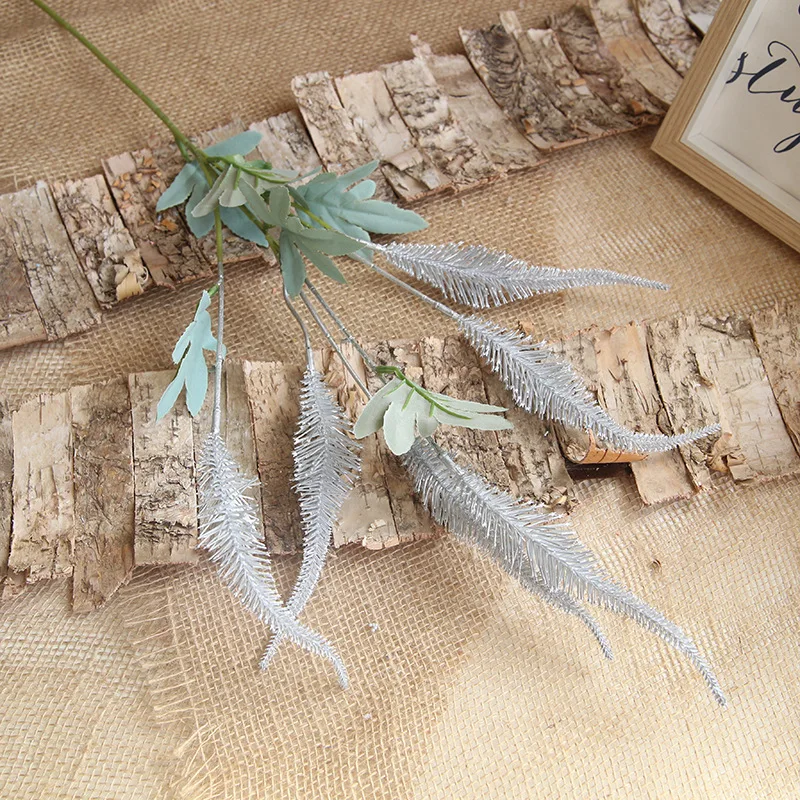 6 головок искусственный Лисий хвост цветок ветка висячий трава Свадебный