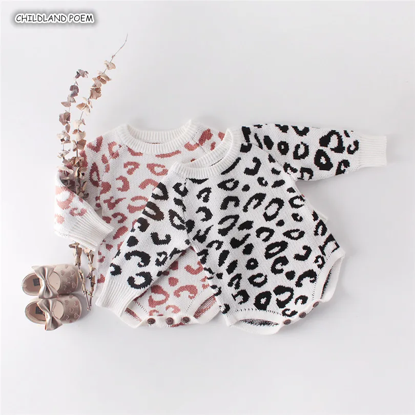 Вязаные свитера для девочек новорожденных Одежда Детский комбинезончик с