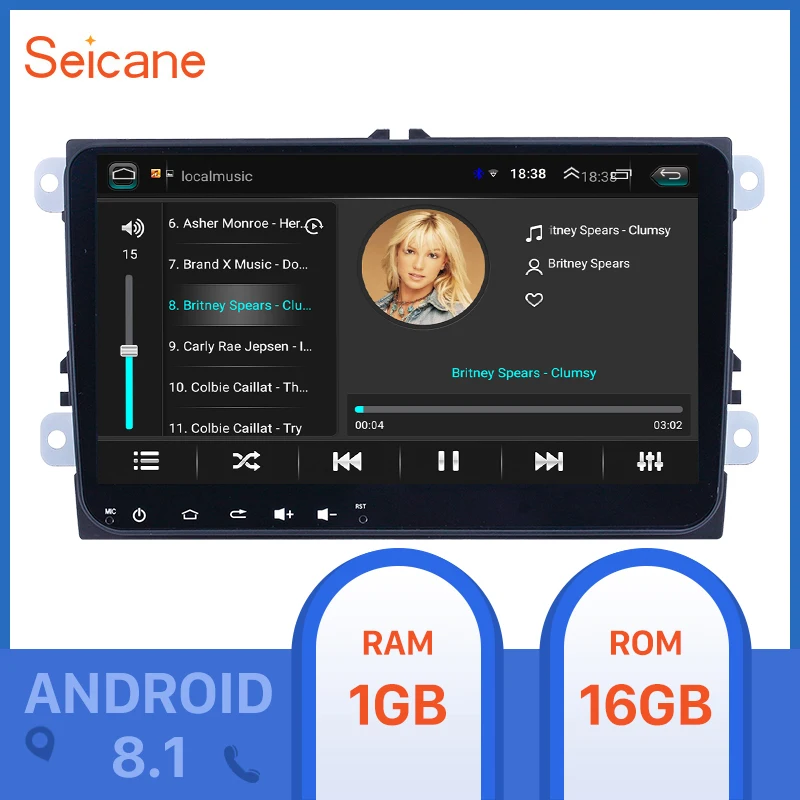 Автомобильный мультимедийный плеер Seicane проигрыватель на Android 8 1 с 9 &quotэкраном GPS