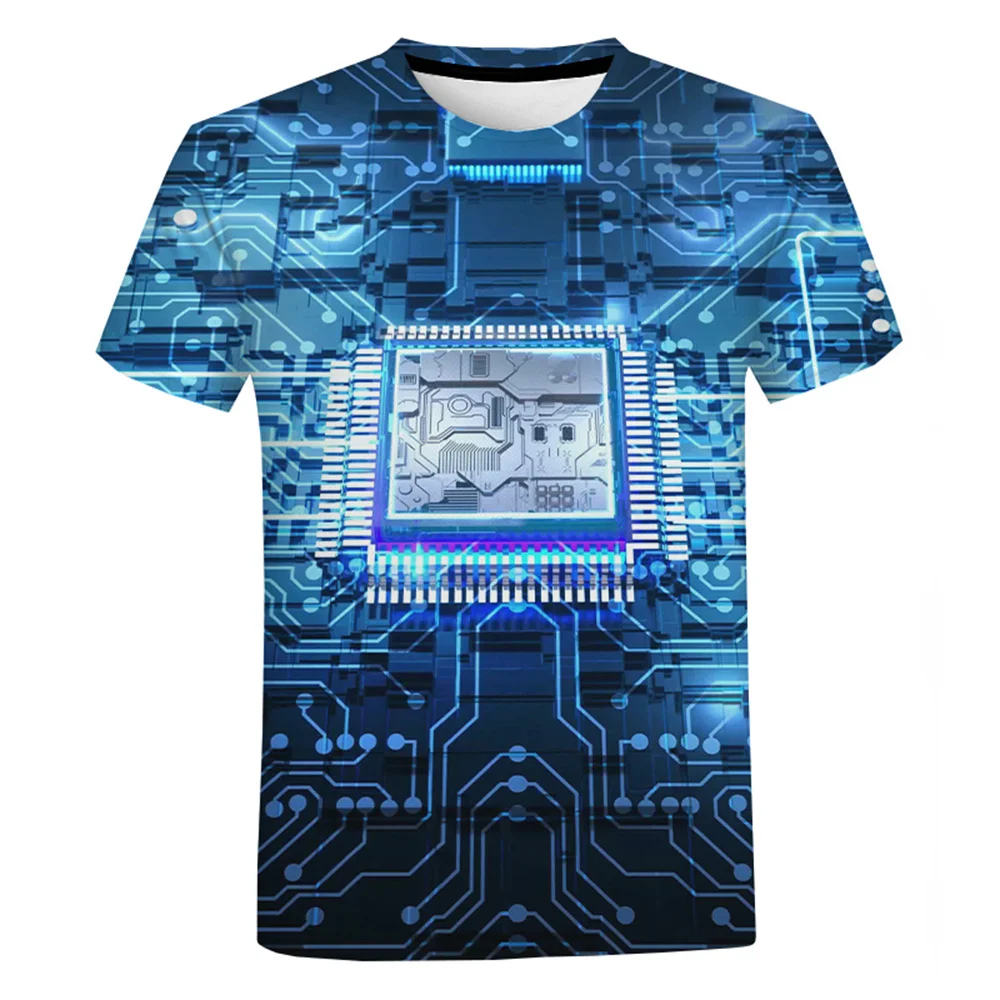 Футболка с электронным чипом в стиле хип-хоп для мужчин и женщин футболка