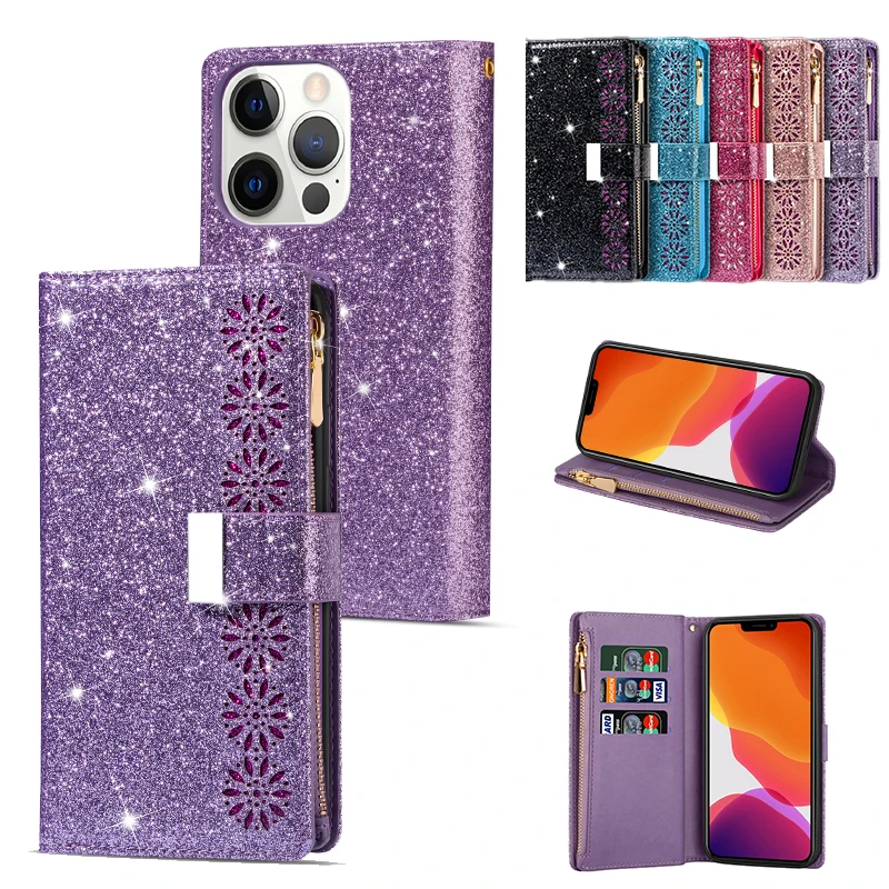 

Magnetic Wallet Card Slot Shockproof Case For iPhone 13 12 Mini 11 Pro XS Max SE 2020 X XR 8 7Plus Bracket Shockproof Back cover