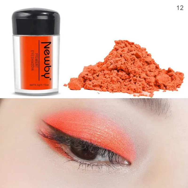 12 Colors Loose Powder Eyeshadow High Pigment Yellow Green Blue Eye Shadow Dust Matte Eyeshadow Powder Palette Waterproof - Цвет: L
