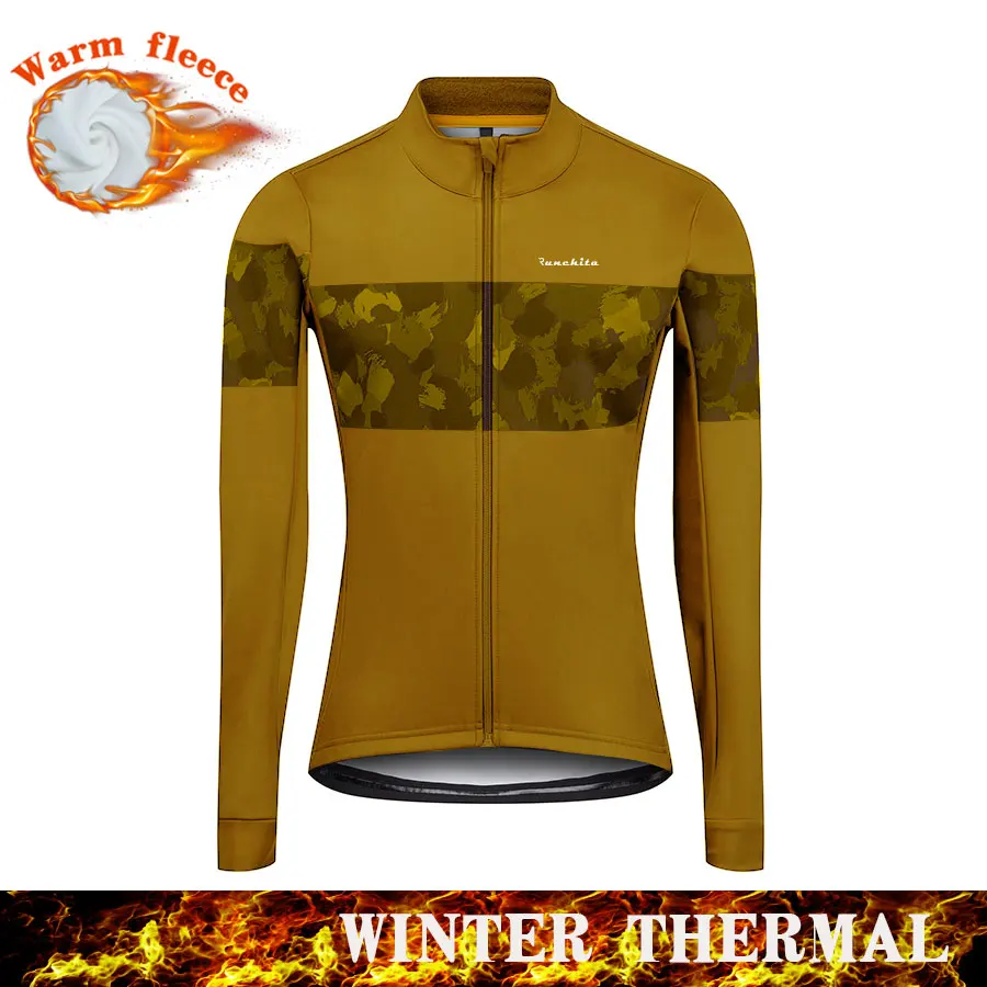 

Куртка мужская зимняя на флисе, с длинным рукавом, для велоспорта, велосипедный Триатлон