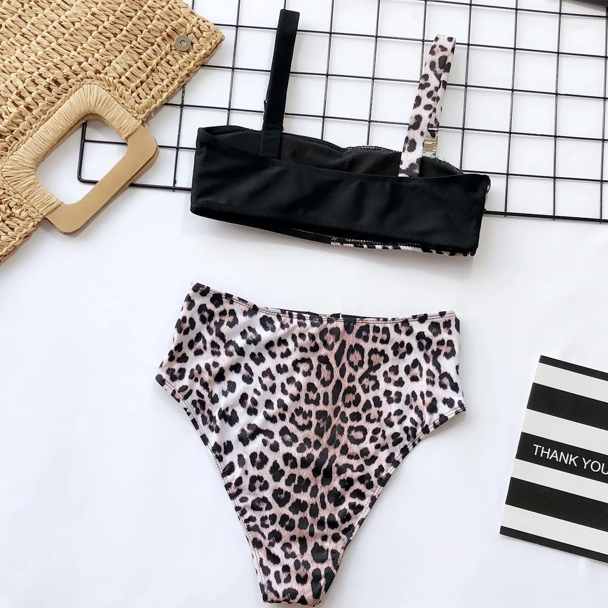 

Sexy Leopard Bikini Set 2020 New High Waist Swimwear Women Swimsuit Biquini Mujer Push Up Bathing Suits Beach Wear Swim