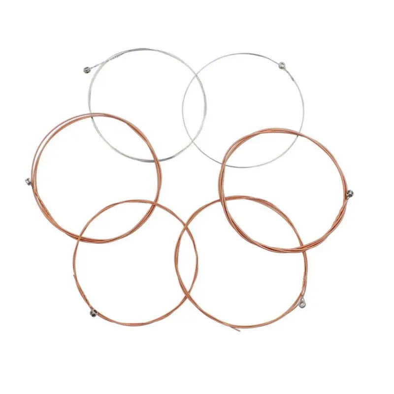 

6 шт./компл. Практичный Прочный акустической струны народной гитары Аксессуары для гитары Стальная проволока Запчасти для авто Аксессуары д...